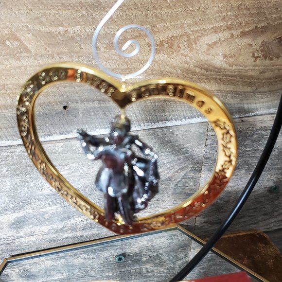 1993 Hallmark Keepsake Ornament - Our First Christmas Silver Plated Copper Twirl - Picture 4 of 7